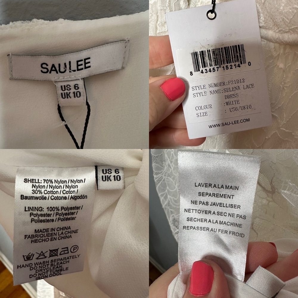 Sau Lee Selena White Lace and Velvet Bustier Wedding Dress NEW - Picture 10 of 11